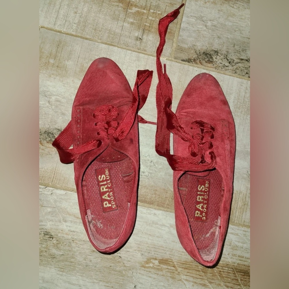 Paris Sport Club Red Leather Loafers